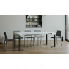 Ausziehbarer Konsolentisch 90x40-300 cm Esstisch Design Weiß Metall Tecno Sales