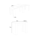 Ausziehbarer Esstisch Basic Small 90x48-204cm in Weißholz Katalog