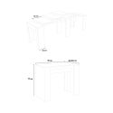 Ausziehbarer Konsolentisch 90x48-204cm Holz weiß Basic Small Katalog