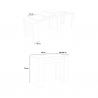 Ausziehbarer Esstisch Basic Small 90x48-204cm in Weißholz Katalog
