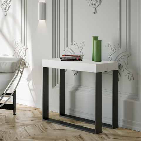 Ausziehbarer Tisch modernes Design 90x40-300cm Weiß Elettra