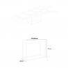 Ausziehbarer Tisch modernes Design 90x40-300 cm Grau Nordica Concrete