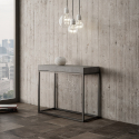 Ausziehbarer Tisch modernes Design 90x40-300 cm Grau Nordica Concrete