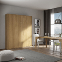 Schrankbett Doppelbett 160x190cm Wandklappbett Holz Kentaro Oak Rabatte