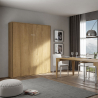 Schrankbett Doppelbett 160x190cm Wandklappbett Holz Kentaro Oak Rabatte