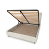 Doppelbett mit Bettkasten 160x190cm Kunstleder-Design Weiß Mika Angebot