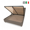 Kunstleder-Doppelbett mit Stauraum 160x190cm Design Mika Coffee Verkauf