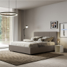Doppelbett Kunstleder mit Bettkasten 160x190cm Design Mika Coffee Aktion