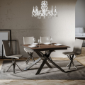 Erweiterbarer Design-Esstisch 90x120-180cm modern Holz Ganty Wood Aktion