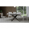 Ausziehbarer Esstisch weiß 90x120-180cm Küche Esszimmer Ganty White Sales