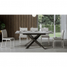 Ausziehbarer Tisch weiß 90x120-180cm Küche Esszimmer Ganty White Sales
