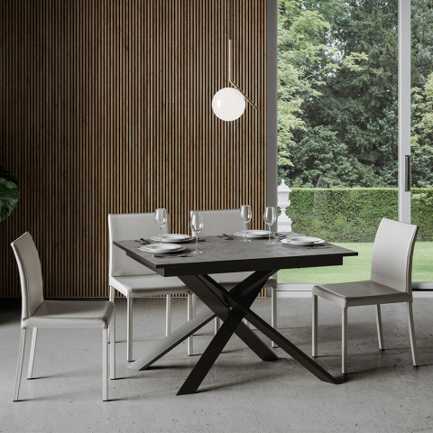 Ausziehbarer Esstisch modern 90x120-180cm anthrazit Ganty Report Aktion