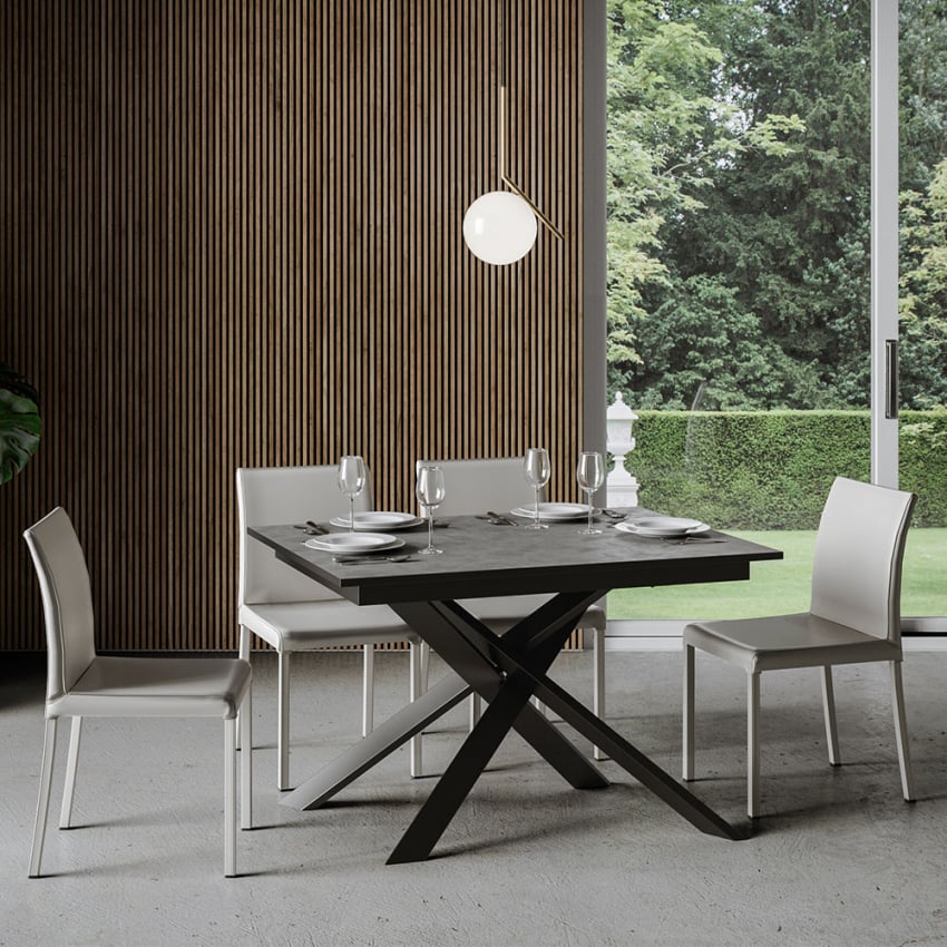 Ausziehbarer Esstisch modern 90x120-180cm anthrazit Ganty Report Aktion