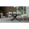 Ausziehbarer Esstisch modern 90x120-180cm anthrazit Ganty Report Sales