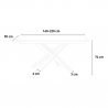 Ausziehbarer Esstisch weiß 90x160-220cm Küche Esszimmer Ganty Long White Rabatte