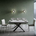 Ausziehbarer Esstisch weiß 90x160-220cm Küche Esszimmer Ganty Long White Aktion