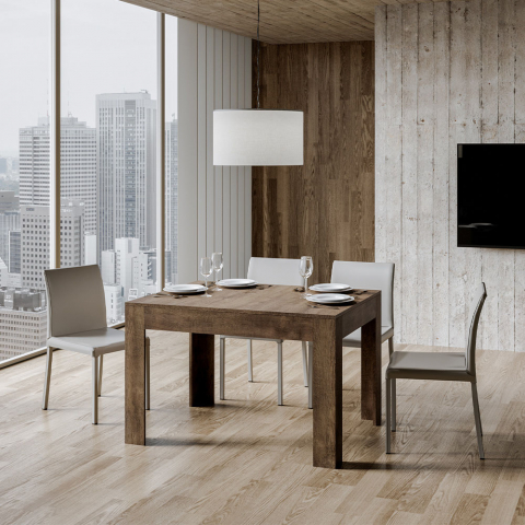 Ausziehbarer Esstisch 90x120-180cm modernes Design Holz Bibi Wood