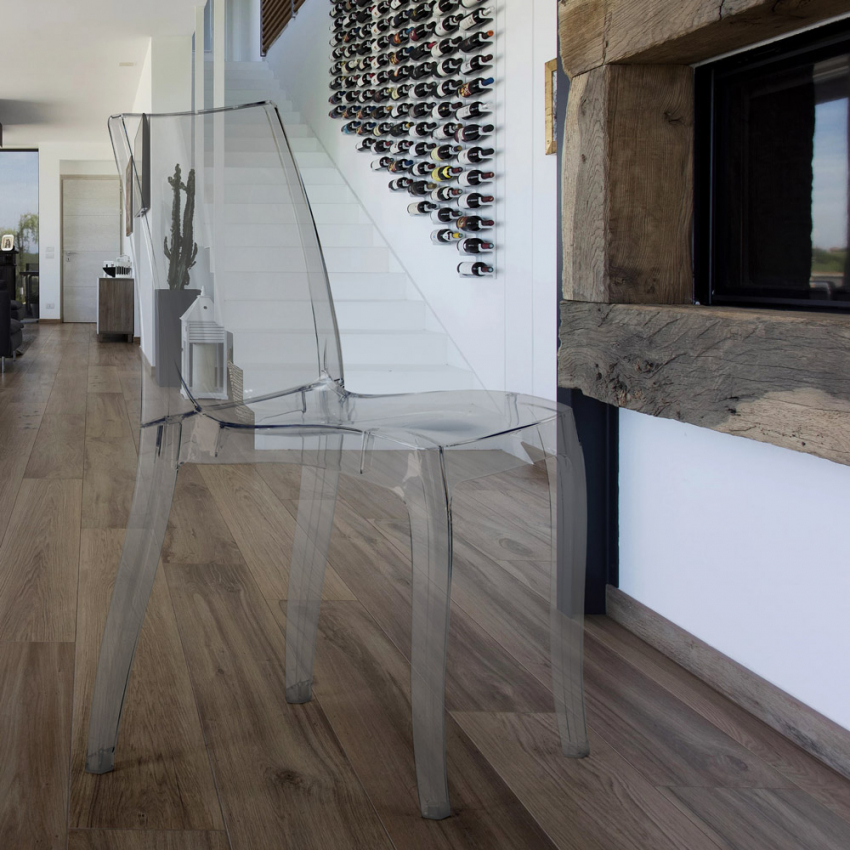  Cristal Light Grand Soleil Stuhl Polycarbonat durchsichtig Design 