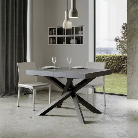 Ausziehbarer Esstisch Küche grau 90x130-234cm Volantis Concrete Aktion
