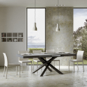 Ausziehbarer Esstisch Küche grau 90x130-234cm Volantis Concrete Sales