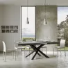 Ausziehbarer Esstisch Küche grau 90x130-234cm Volantis Concrete Sales