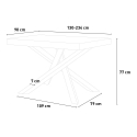 Ausziehbarer Esstisch Küche grau 90x130-234cm Volantis Concrete Rabatte