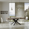 Moderner ausziehbarer Esstisch 90x130-234cm Holz Volantis Noix Sales