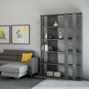Moderne graue Wand-Bibliothek für Wohnzimmer und Büro Kato B Small Concrete Aktion