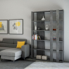 Moderne graue Wand-Bibliothek für Wohnzimmer und Büro Kato B Small Concrete Aktion