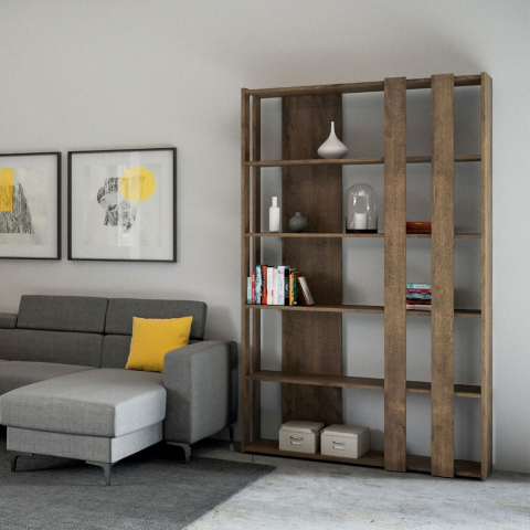 Modernes Bücherregal aus Holz für die Wohnzimmerwand im Büro Kato A Small Wood