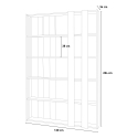 Moderne graue Wandregal mit 5 Regalböden Kato E Small Concrete Sales