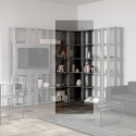 Moderne graue Eckbibliothek für Wohnzimmer Kato Angolo B Concrete Angebot
