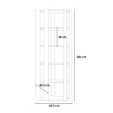 Moderne graue Eckbibliothek für Wohnzimmer Kato Angolo B Concrete Sales