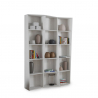 Modernes wandmontiertes Design Bücherregal weiß Wohnzimmer Büro Trek 3 Angebot