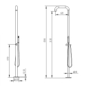 Gartendusche Säule mit Mischbatterie und Handbrause für Pool Sassari Lagerbestand