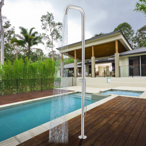 Gartendusche Säule mit Mischbatterie und Handbrause für Pool Sassari Aktion
