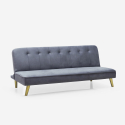 2 Sitzer clic clac Schlafsofa modernes Design Samtstoff Pulchra Verkauf