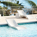 Schwimmbad Sonnenliege Garten Sonnendeck Design weiß Vega Sales