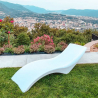 Schwimmbad Sonnenliege Garten Sonnendeck Design weiß Vega Lagerbestand