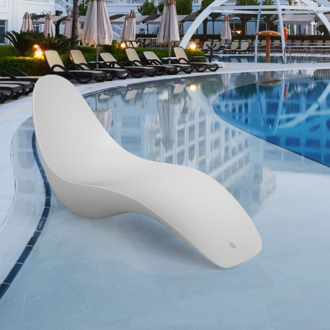 Garten-Liegestuhl Sonnenliege Pool-Design Weiß Venere Aktion