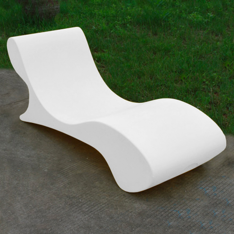Gartenliege Sonnenliege Pool Design Weiß Andromeda Aktion