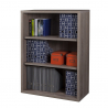 Kleines Bücherregal Echtholz 3 Höhenverstellbare Ebenen für Büro Arbeitszimmer Durmast Angebot