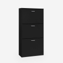 Platzsparender vertikaler Schuhschrank 63x24x115cm 3 Türen 18 Paar Schuhe Batu Kosten