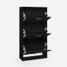 Platzsparender vertikaler Schuhschrank 63x24x115cm 3 Türen 18 Paar Schuhe Batu Kauf