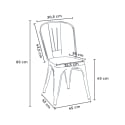 20er set stühle industrieller stil aus metall- und stahl für küche und bar   20 stück steel wood

 