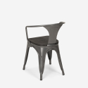 20 stühle design metall holz industrie Lix-stil bar küche steel wood arm 