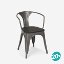 20 stühle design metall holz industrie Lix-stil bar küche steel wood arm Kauf
