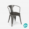 20 stühle design metall holz industrie-stil bar küche steel wood arm Kauf
