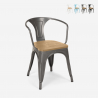 stock 20 stühle-stil industriedesign bar küche steel wood arm light Lagerbestand