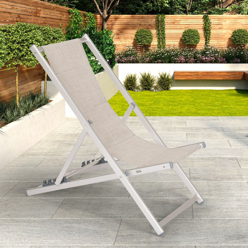  Riccione Gold: Liegestuhl Meer Strand Aus Aluminium Klappbar 
